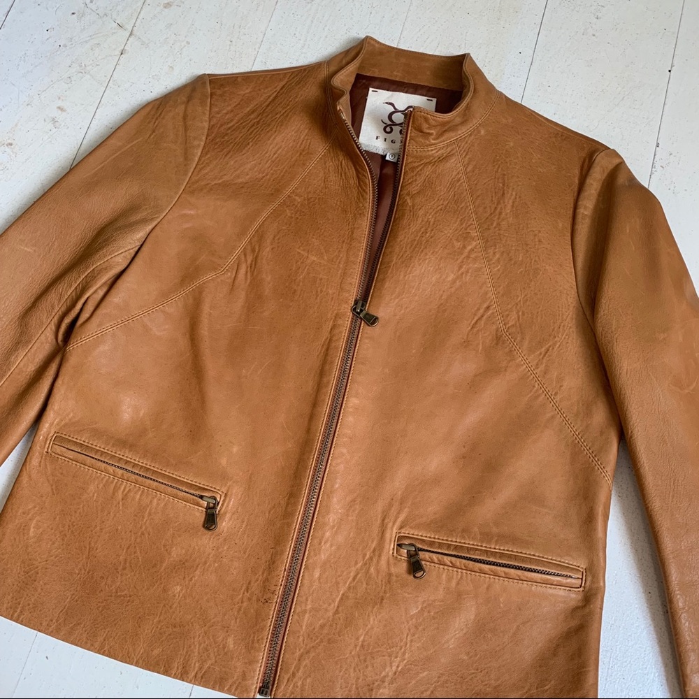 Figue | Butterscotch Leather Jacket